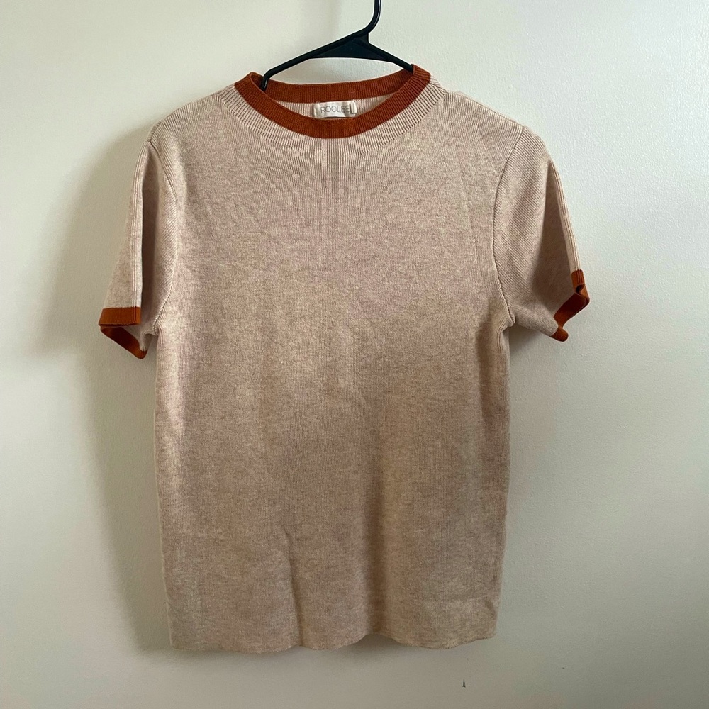 Roolee short sleeve ringer sweater